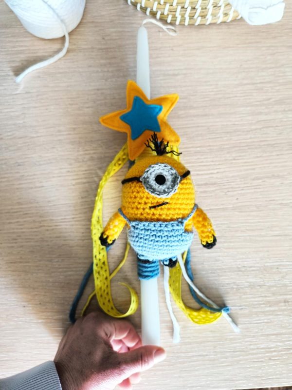 πασχαλινή λαμπάδα minion stuart