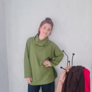 Γυναικεία oversize μπλούζα χακί